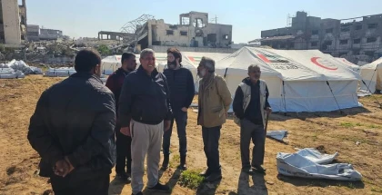 تيار الاصلاح الديموقراطي يبدأ في بناء مخيمات إيواء شمال قطاع غزة